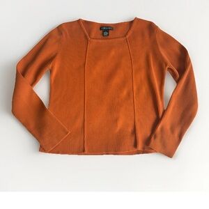Orange Crew Neck Sweater